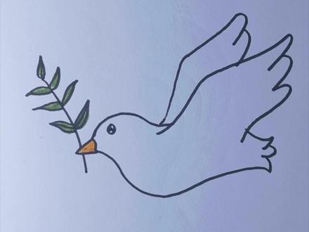 和平鸽简笔画愿世界和平#简笔画 #画画