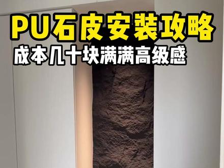 分享一个几十块就能提升玄关高级感的设计 #装修日记vlog #玄关背景墙 #PU石皮