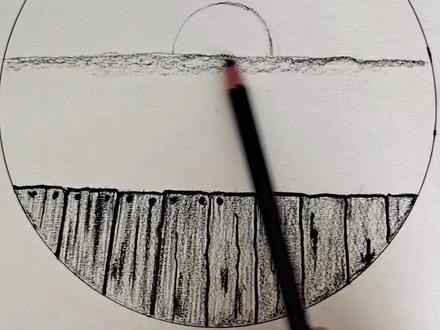 不一样的日出,你学会了吗?#一起学画画 #画画 #每日一画 #手绘