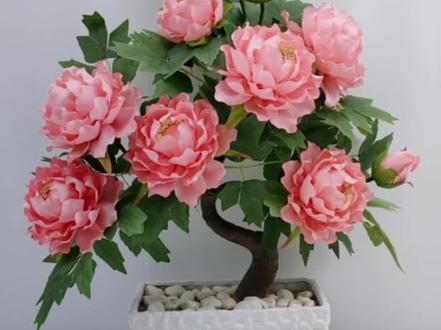 #丝带花 #手工 #牡丹@DOU+小助手 @抖音小助手 牡丹花大花详细教程来了,喜欢就收藏吧!下午两点直播间等你一起做手工呦!