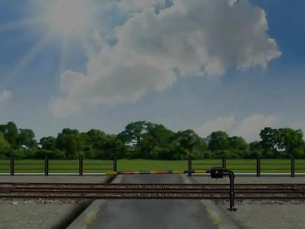 红色脚蹬独轮车在火车轨道上行驶 #铁路 #火车司机 #火车视频 #火车迷