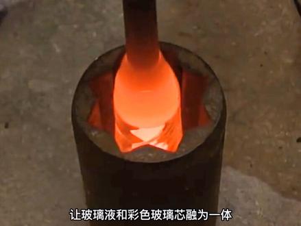 玻璃弹珠里的花纹是怎么弄进去的?#科普