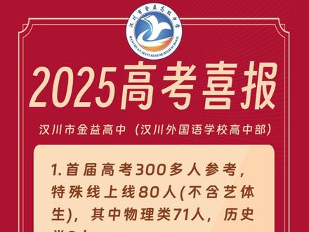 汉川市金益高中(汉川外国语学校高中部)2025高考喜报