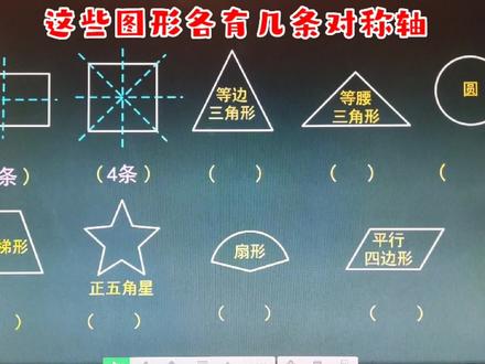 这些图形各有几条对称轴#小学生必备知识和技能#学会用虚线画对称轴