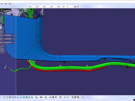 新能源电动汽车线束3D设计线束直径确认 #catia学习#电动汽车线束设计#catia逆向建模#科技下一战#汽车线束