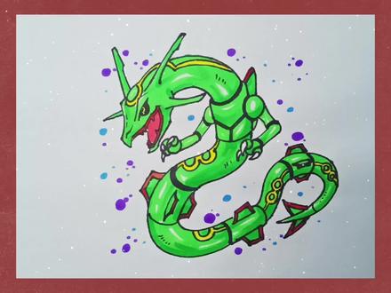 裂空坐绘画教程#画画#裂空坐#宝可梦#绘画教程#儿童美术