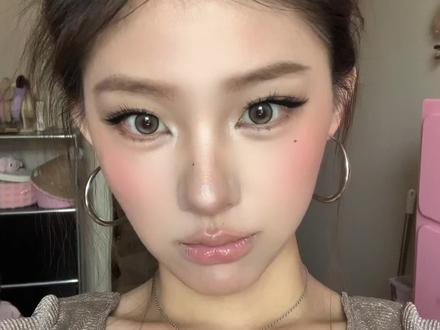 4min跟练|日常轻亚裔妆教来啦~#粉彩妆 #今日人设是粉彩美人 #亚裔妆容