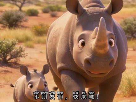 第21集 | 图图儿童科普《认识动物—犀牛》 小朋友们,快来认识一下草原的“铠甲勇士”——犀牛吧!#幼儿启蒙动画 #犀牛 #认识动物早教 #动物动画片视频0-3岁 #启蒙动画