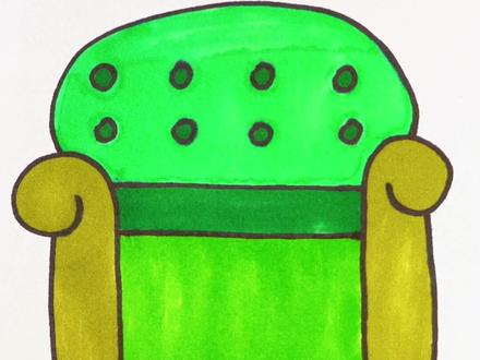 #简笔画 简单线条画出大沙发,超级简单又好画!#创意美术 #简笔画教程 #美育 #沙发简笔画