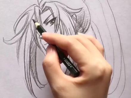 #魏无羡 #魔道祖师 #画画 #动漫教程 #古风 上周粉丝要的魏无羡发型画法