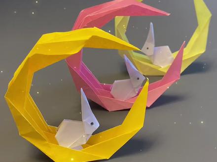 可爱的立体小兔子折纸,真的太好看了#小白兔折纸#手工折纸#折纸教程