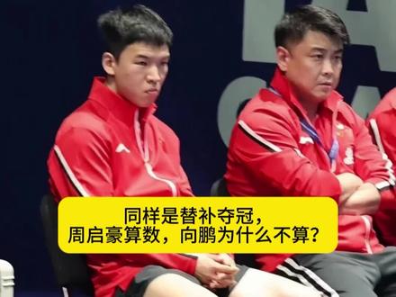同样是替补夺冠,周启豪算数,向鹏为什么不算?#向鹏 #国乒 #乒乓球 #体育