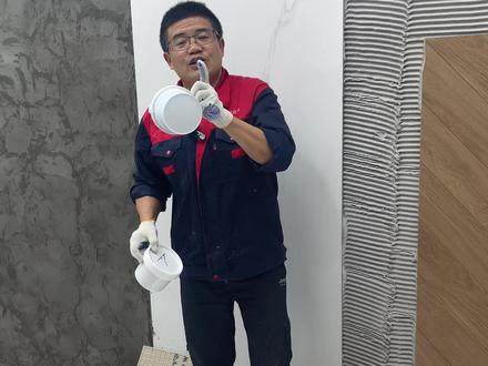 碳基瓷砖胶,拉毛,单组份背胶,瓷砖胶贴砖性能实验(上期) #装修 #贴砖