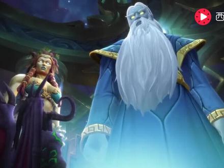 魔兽世界CG 伊利丹.怒风舍身封印萨格拉斯,巨剑插入艾泽拉斯。