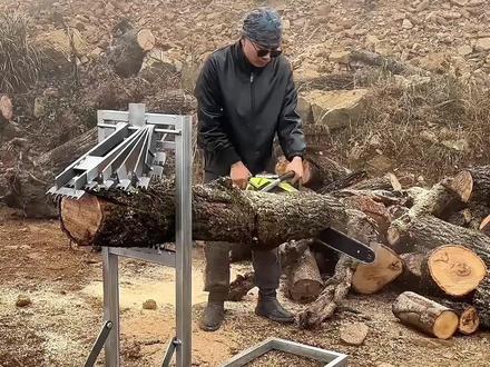 伐木支架 锯木头神器 木头固定器#劈材 #劈材神器