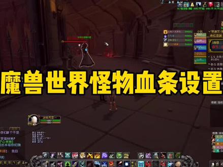 #魔兽世界 魔兽世界游戏设置的小技巧,远距离镜头设置,宽怪物血条设置,个人资源设置。悄悄话一致模式设置#魔兽