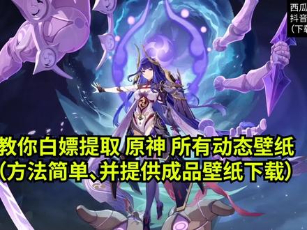 【原神】全部动态壁纸提取与下载教程!白嫖福利 #原神 #动态壁纸 #二次元 #二次元壁纸 #雷电将军