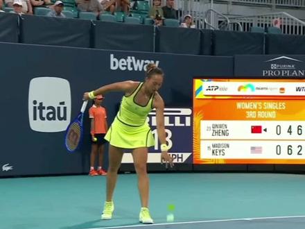 #郑钦文2-1逆转凯斯,晋级WTA迈阿密站16强#钦文加油!