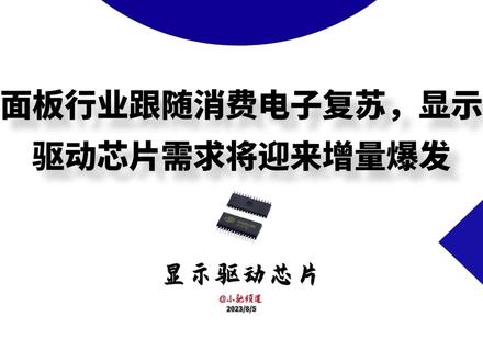 面板行业跟随消费电子复苏,显示驱动芯片需求将迎来增量爆发 #金融小知识 #财经知识 #财经干货 #财报