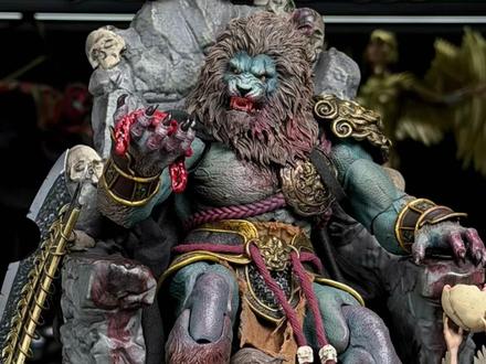 能让你爽玩一整天的年度十佳玩具再添一位! 非玩玩具封魔榜狮驼岭青狮小比例可动模型首发开箱!#狮驼岭 #手办 #模玩 #我的玩具分享 #抖音模玩同好会