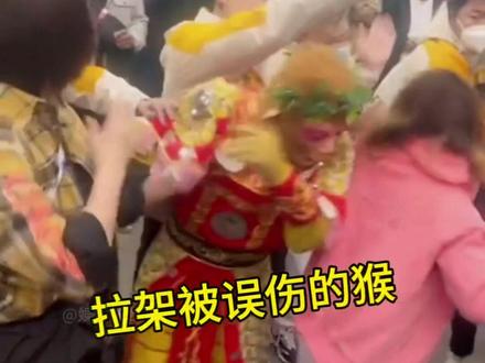 雪饼猴拉架 再看还是很搞笑#雪饼猴 #王铁柱 #搞笑