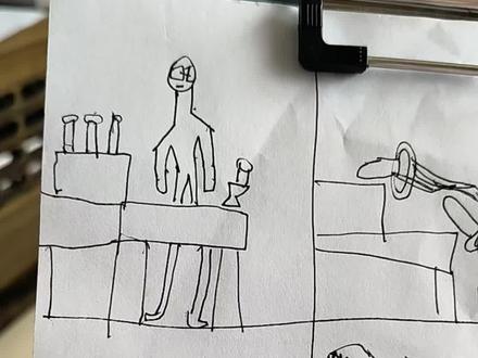 #简笔画 哥斯拉和基多拉的故事