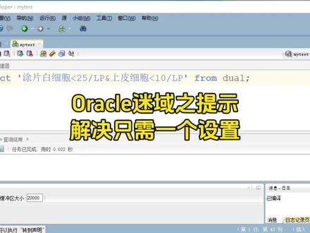 解决Oracle SQL Developer迷惑之提示#程序员 #Oracle执行提示输入提示