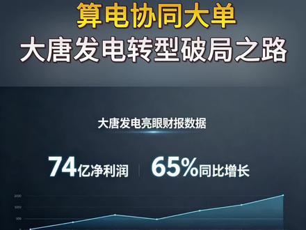 算电协同大单,大唐发电转型破局之路
#股票#股民#大唐发电#算电协同