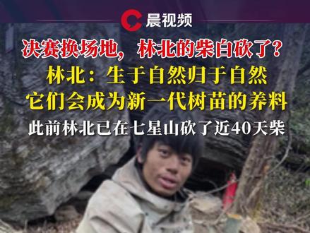 决赛换场地,林北的柴白砍了?林北:生于自然归于自然,它们会成为新一代树苗的养料,此前林北已在七星山砍了近40天柴#荒野求生 #林北 #媒体精选计划