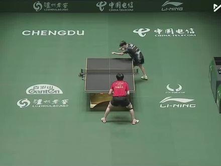 王楚钦2比0赢下安宰贤#乒乓球比赛 #国乒 #世界冠军 #成都混团世界杯