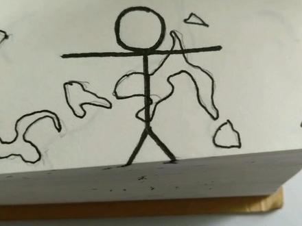 【手翻书火柴人】金属狂潮24#火柴人格斗手翻书 #连环画 #手翻画 #定格动画 #风随我动 #翻页动画