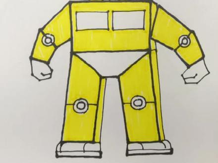 变形金刚简笔画秒会~几个长方形+三角形+圆圈#儿童简笔画 #亲子简笔画 #简笔画教程 #儿童画 #创意美术