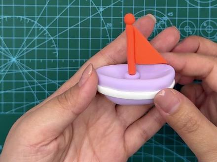 超简单教程 #热点 #手工diy #手工粘土 #亲子 #流量 带着宝宝一起来做小船吧~@抖音小助手