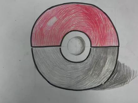 创意素描~精灵球#一起学画画 #画画🎨 #皮卡丘