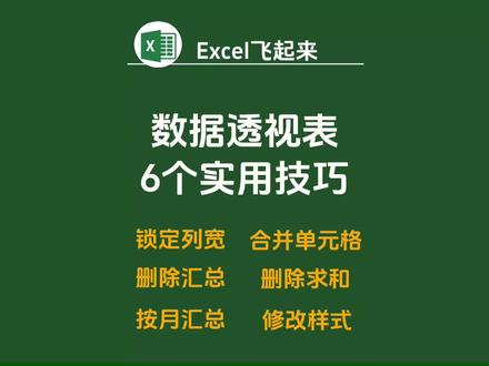 数据透视表6个使用技巧,送给学习上进的你#excel技巧 #实用excel表格技巧 #excel办公小技巧 #数据透视表 #创作灵感
