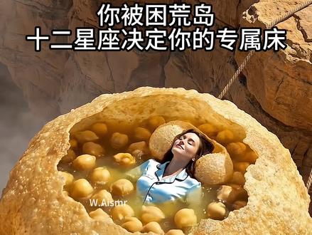 你被困荒岛🏝️,十二星座决定你的专属床🛏️ #asmr #解压 #助眠 #星座 #极度舒适