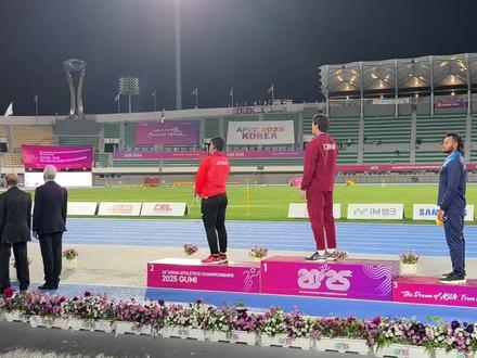 祝贺!阿卜杜艾尼夺冠 #阿卜杜艾尼 #铁饼 #冠军 #亚锦赛 #中国队 5月30日晚 在韩国龟尾市举行的26届亚洲田径锦标赛男子铁饼决赛中,中国铁饼选手阿卜杜艾尼·图尔贡以63.47米的成绩夺冠。