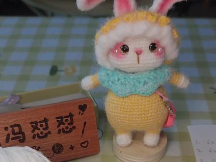 奶呼呼的奶球兔新手宝宝看过来 奶球兔钩织教程图解,兔子钩织教程,原图指路@荼荼橘子猫