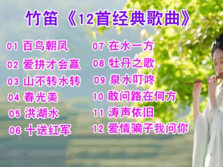 竹笛《12首经典歌曲音乐》
