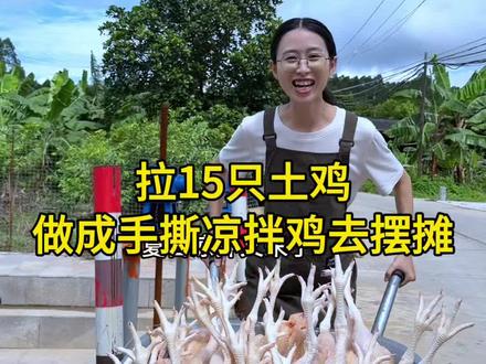 今天拉了15只土鸡做成凉拌手撕鸡去摆摊。 夏日的风吹着热乎乎的,在家做了酸辣可口的下饭凉拌手撕鸡,小摊一如既往的热闹,格外不同的是,来了一些千里之外的粉丝朋友,虽是第一次碰面,但是大家的热情一点也不减,大家都说:打太满了,不用那么多,留一些给别人。暖暖的你们,热热的风,还有一会儿就打完的手撕鸡,谢谢大家支持啦#摆摊 #我的乡村生活 #新农人计划2026