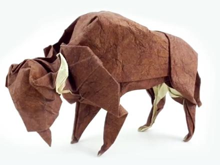 立体折纸之体型庞大的美洲野牛