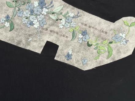 羽翼/水墨兰雪领花刺绣教程二来了 #抖音宝藏生活家 #用手工迎接夏天#diy刺绣t恤 #刺绣diy #衣服刺绣