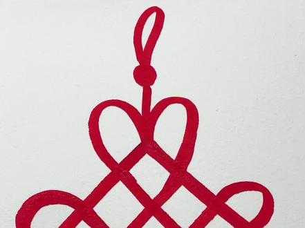 简单的中国结简笔画#儿童创意美术作品 #简笔画#中国结 #儿童简笔画 #亲子简笔画