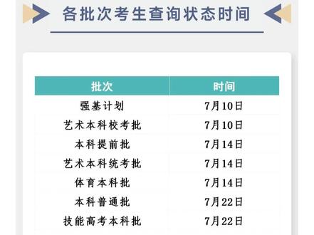 高考志愿录取查询时间和征集志愿时间 #高考志愿 #高考录取状态查询 #高考征集志愿
