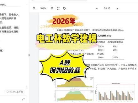 2026电工杯数学建模A题 2026电工杯数学建模A题保姆级教程,两条指令,轻松搞定~
#电工杯 #电工杯数学建模大赛 #电工杯数学建模 #数学建模 #数学建模竞赛