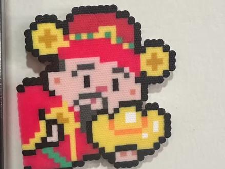 今天来拼五福临门系列之财神#拼豆 #五福临门 #财神 #拼豆图纸 #DIY