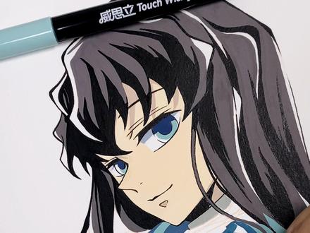 画时透一定会火吗,真的假的?😍🎨 工具:威思立直液式丙烯马克笔 #时透无一郎 #威思立直液丙烯笔 #手绘临摹 #青年创作者成长计划 @威思立文具旗舰店