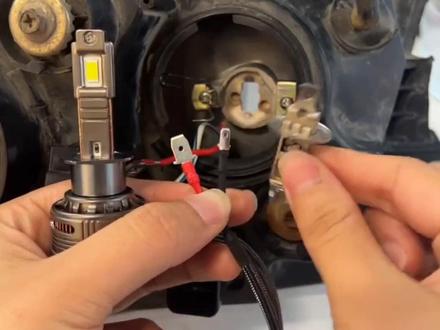 H1汽车LED车灯的安装方法#车灯 #车灯升级 #led车灯 #车灯改装 #汽车