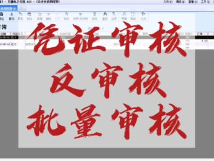 金蝶软件凭证审核反审核,批量审核批量反审核