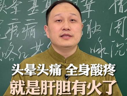 头晕头痛,全身酸疼,就是肝胆有火了,调肝少不了小柴胡汤 #头晕头痛 #小柴胡汤 #痰热 #湿热 #健脾化湿